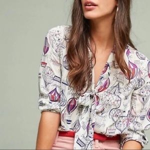 Anthropologie 52 Conversations Hot Air Balloon Top